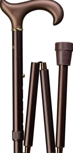 Gastrock Gehstock Derby-Faltstock Soft-Ergonomic Bronze