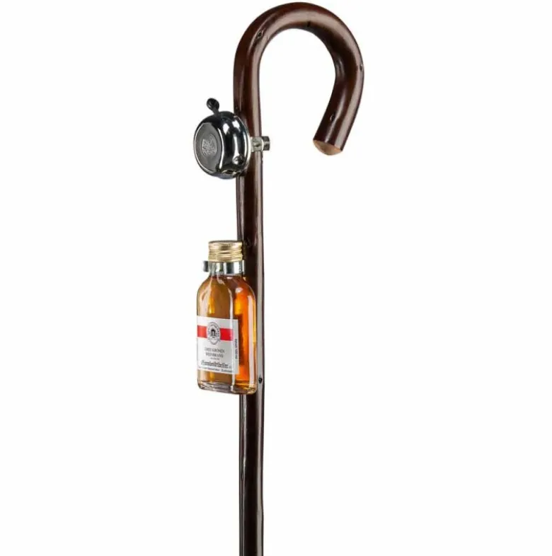 Gastrock Gehstock der Naturbursche mit GLOCKE und SCHNAPS