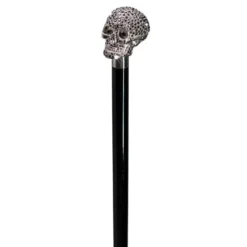 Gastrock Gehstock Knauf Totenkopf-Strass