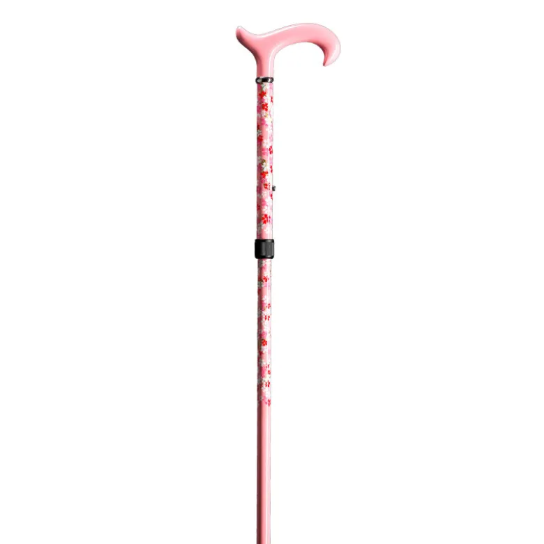 Gastrock Gehstock Step-Derby Pink Flower