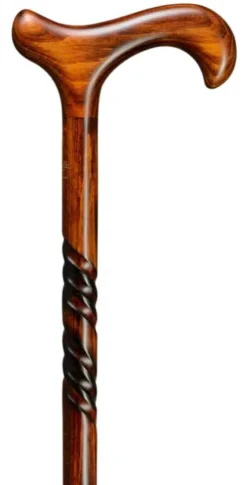 Gastrock Holz Gehstock Damen Spiral Derby