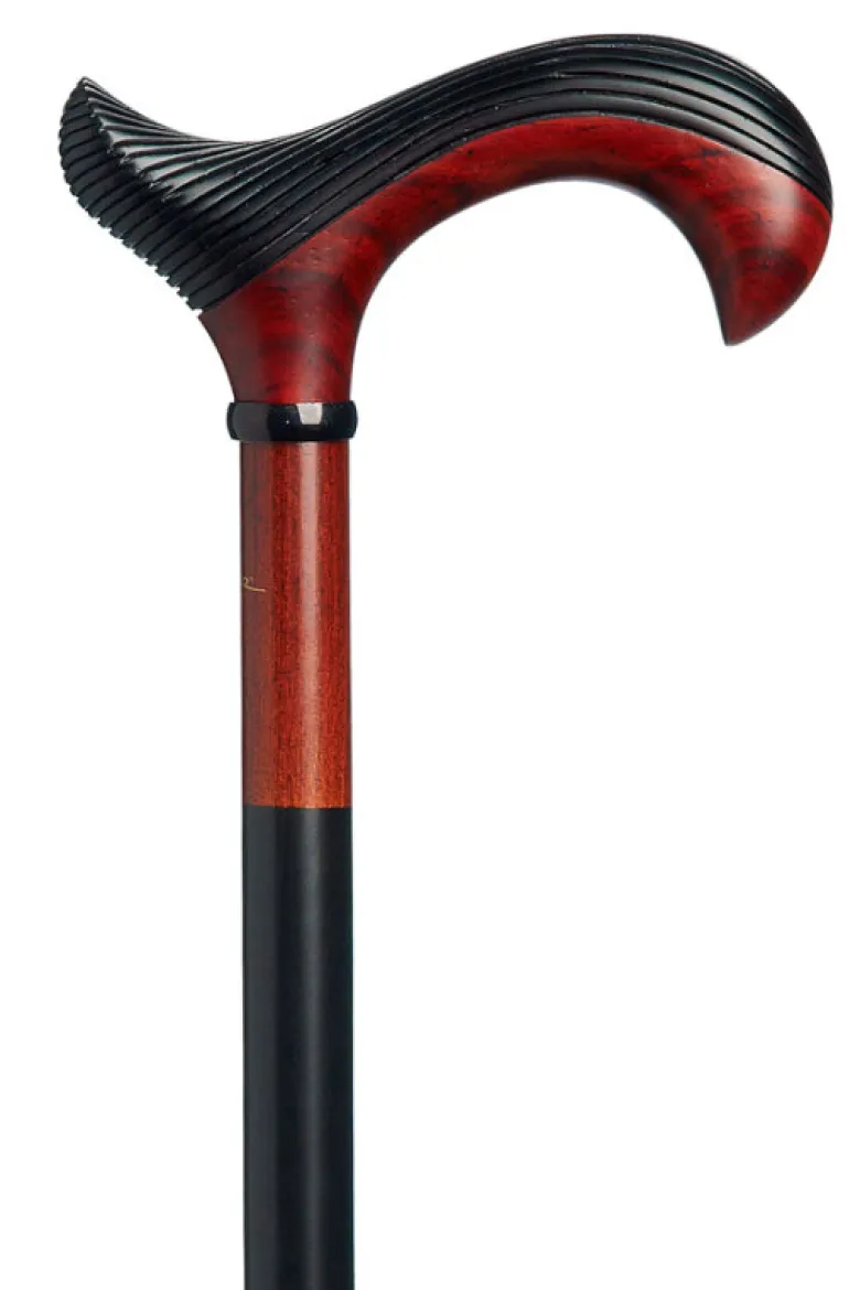 Gastrock Holz Gehstock Vital Derby schwarz mahagoni
