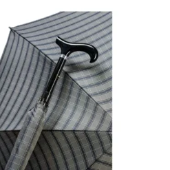 Gastrock Stockschirm Stick'N Brella Karo, Grau-Blau
