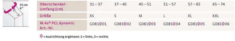 Knieorthese medi M.4s PCL dynamic