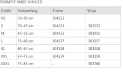 Knieorthese Össur Formfit Knee Hinged
