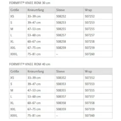 Knieorthese Össur Formfit Knee Rom
