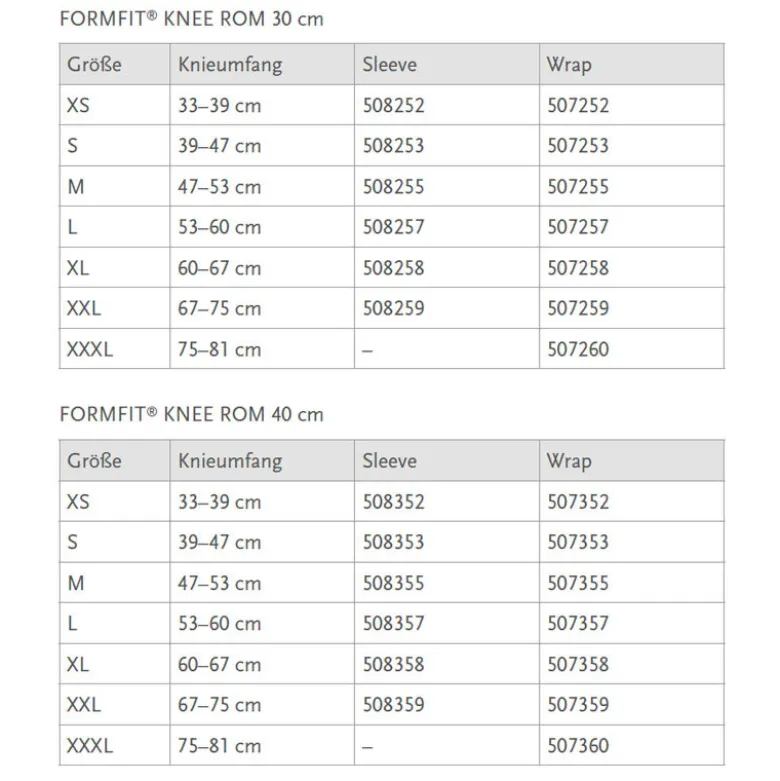 Knieorthese Össur Formfit Knee Rom