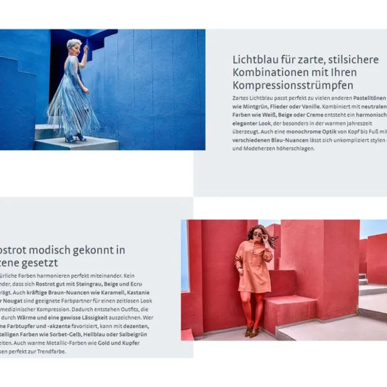 Kompressionsstrümpfe medi mediven comfort Trendfarben
