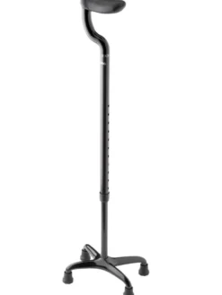 Ossenberg Carbon Vierfuß Gehhilfe schwarz Cosy Griff soft