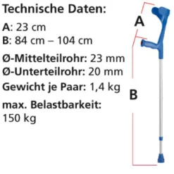 Ossenberg Gehhilfe Big XXL 150kg mit anatomischen Softgriff