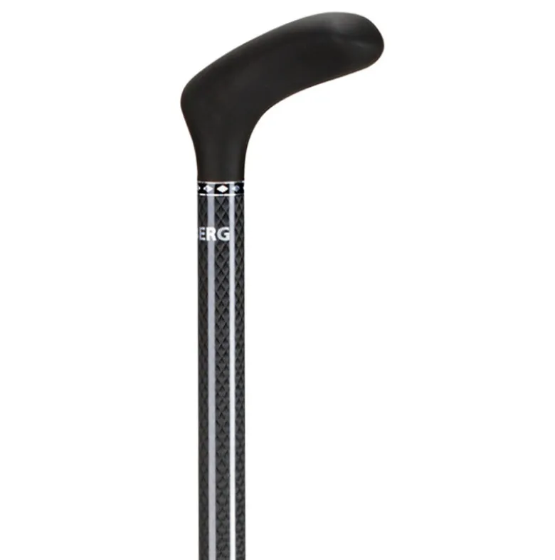 Ossenberg Gehstock aus Carbon mit Softgriff verstellbar