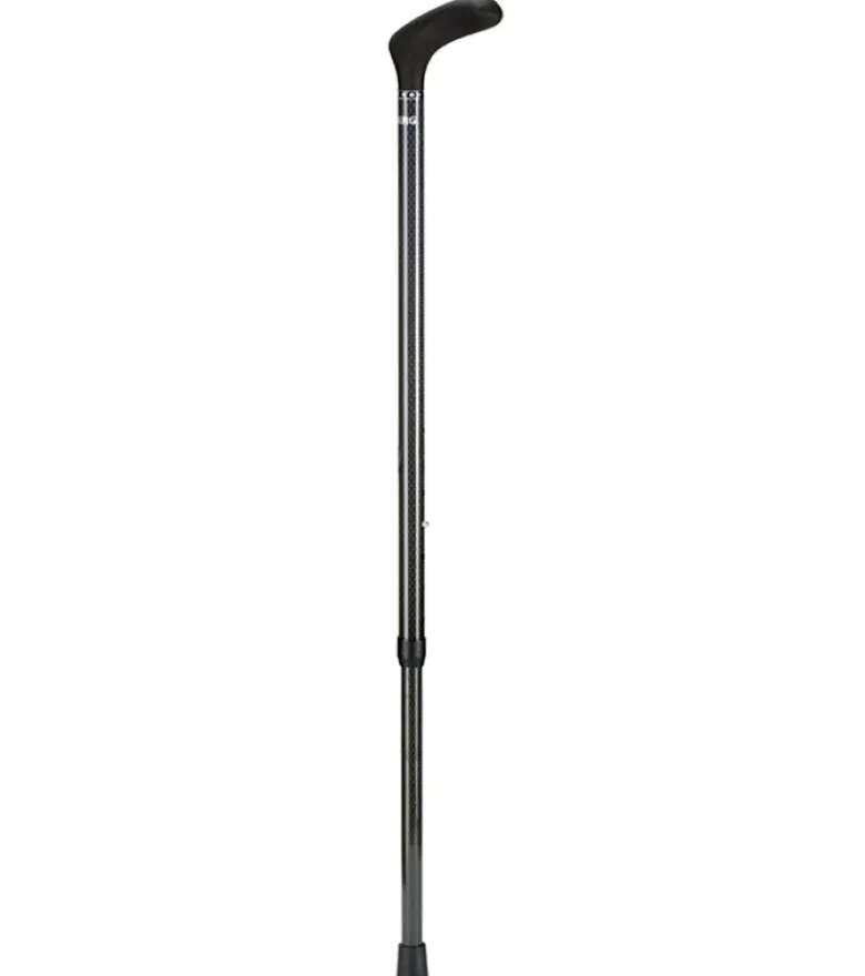 Ossenberg Gehstock aus Carbon mit Softgriff verstellbar