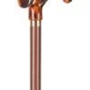 Ossenberg Gehstock Holzstock braun anatomischer Griff Bernsteinoptik