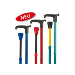 Ossenberg Leichtmetallstock für Kinder mit Softgriff farbig höhenverstellbar