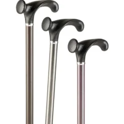 Ossenberg Leichtmetallstock anatomischer Softgriff Carbonoptik