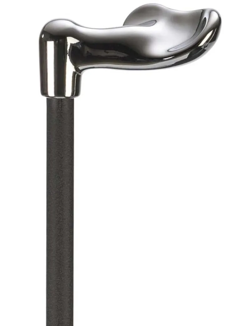 Ossenberg Leichtmetallstock Fischergriff Chrom