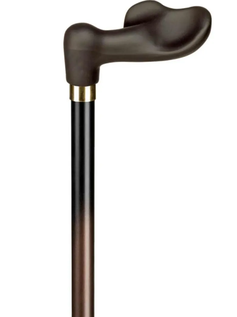 Ossenberg Leichtmetallstock Fischergriff Messingring