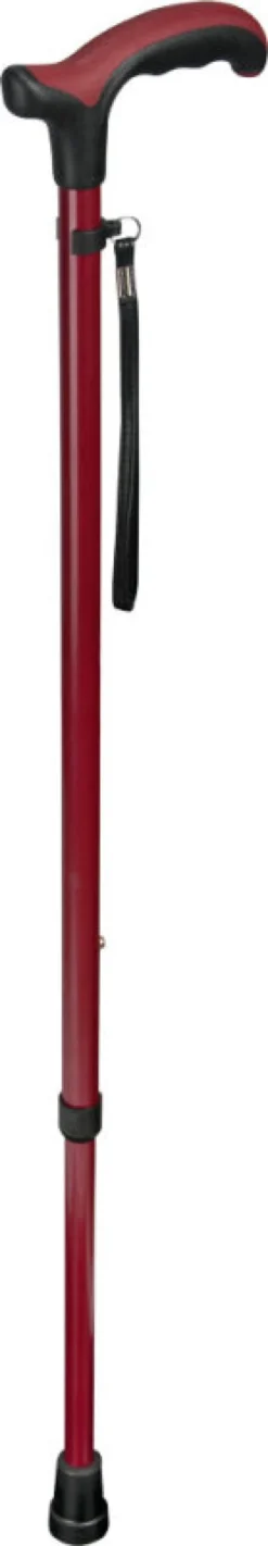 Ossenberg Leichtmetallstock mit Comfort Soft Derbygriff verstellbar