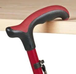 Ossenberg Leichtmetallstock mit Comfort Soft Derbygriff verstellbar