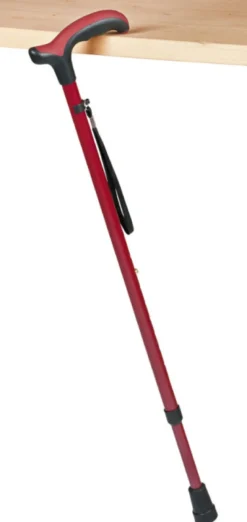 Ossenberg Leichtmetallstock mit Comfort Soft Derbygriff verstellbar