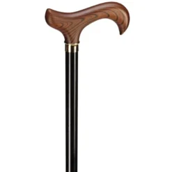 Ossenberg Leichtmetallstock mit Derbygriff aus Holz