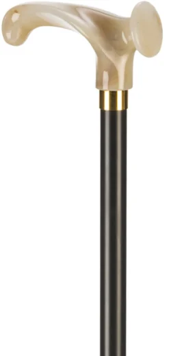 Ossenberg Leichtmetallstock schwarz mit anatomischem Griff aus Acryl