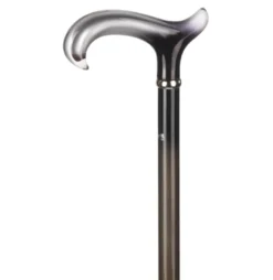 Ossenberg modisch sportlicher Gehstock mit Design-Derbygriff silberner Kern