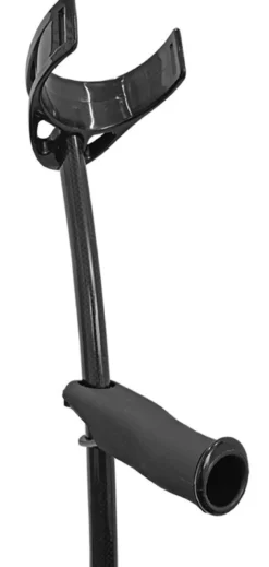 Ossenberg Unterarmgehhilfe aus Carbon schwarz bis 200 kg mit Ergo Softgriff