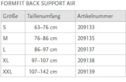 Rückenorthese Össur Formfit Back Support Air