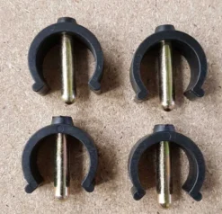 Russka Ersatzteil Pin-Clip 4er-Set Toilettenstuhl bordeaux