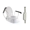 Russka Ersatzteil Toilettenbrille mit Gummi-Puffern für Toilettensitzerhöher mit Armlehnen