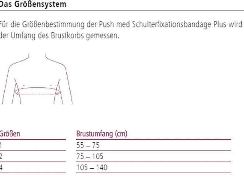 Schulterbandage ofa Push med Schulterfixationsbandage plus