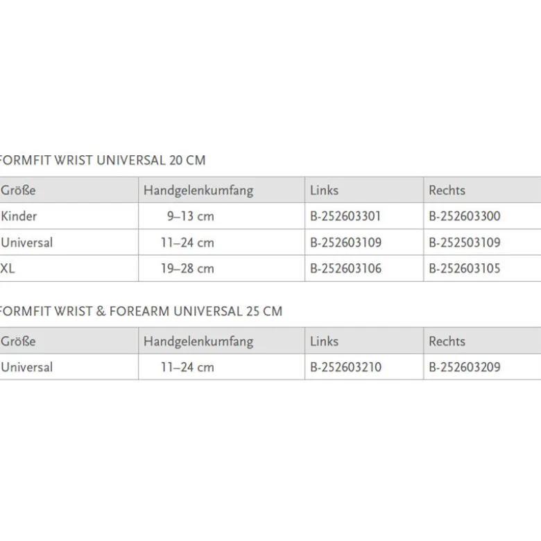 Össur Formfit Wrist & Forearm Universal Handgelenkorthese