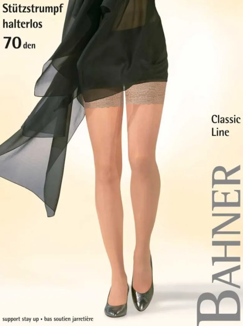 Stützstrümpfe Bahner Classic Line Stützstrumpf halterlos 70