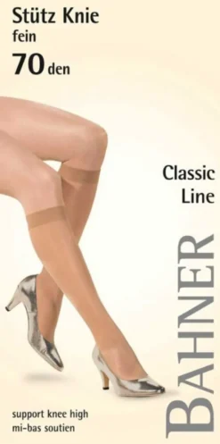 Stützstrümpfe Bahner Classic Line Stützstrumpf Knie fein 70