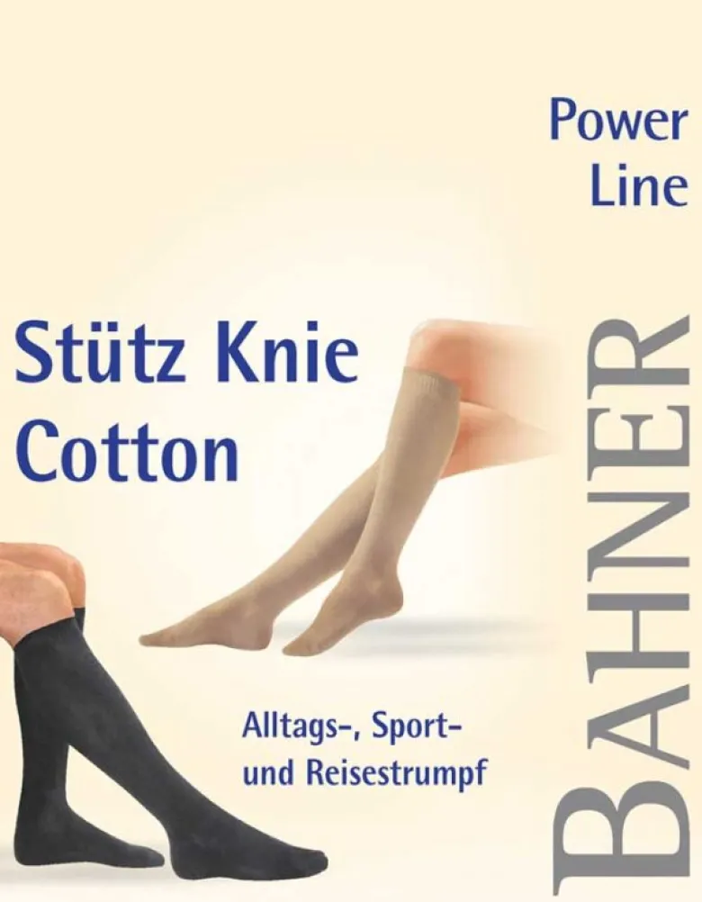 Stützstrümpfe Bahner Power Line Stützstrumpf Knie Cotton 140