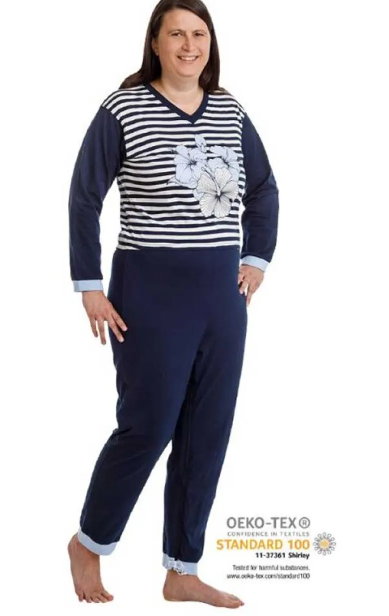 suprima Care Function Pflege Schlafanzug Motiv maritim-floral