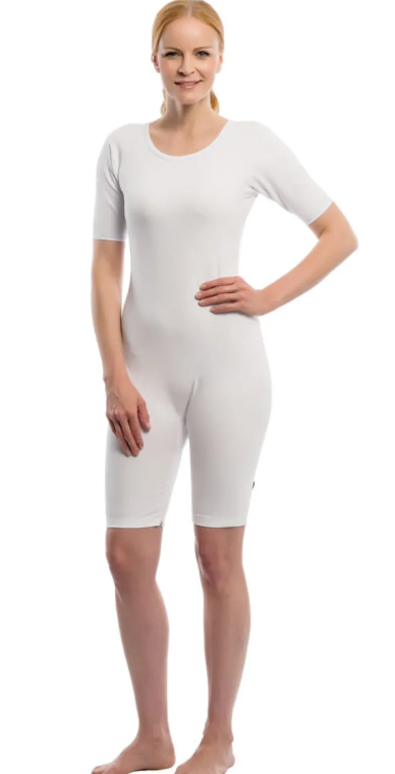 suprima Pflegebody kurzer Arm mit Beinreißverschluss